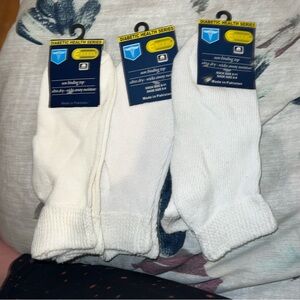 Men's Excell Diabetic Health Series White Socks 3 Pairs Size 9-11